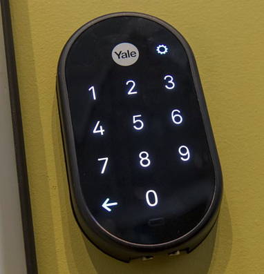 yale smart lock brass